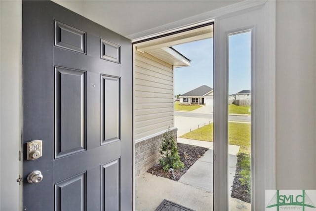 view of doorway to outside