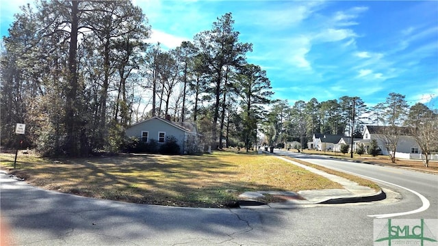 view of road with sidewalks