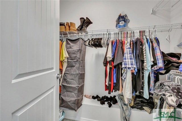 view of walk in closet