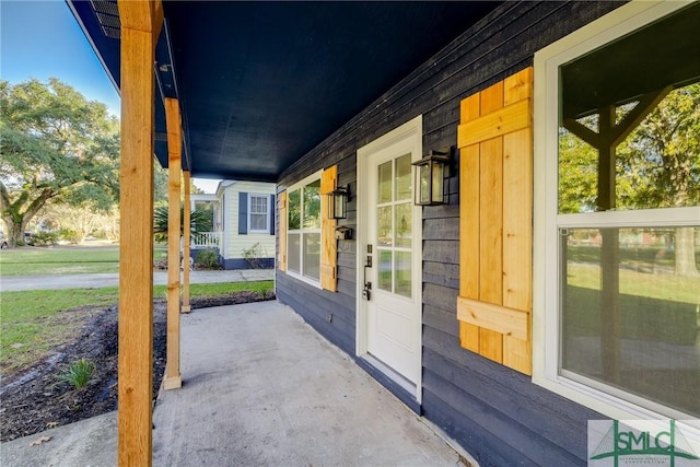 view of patio / terrace with a porch