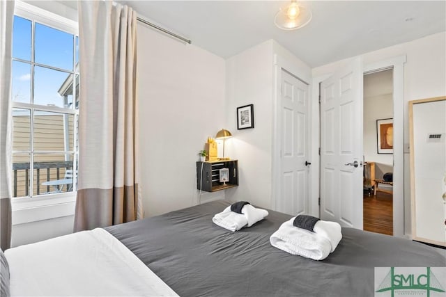 bedroom featuring a closet