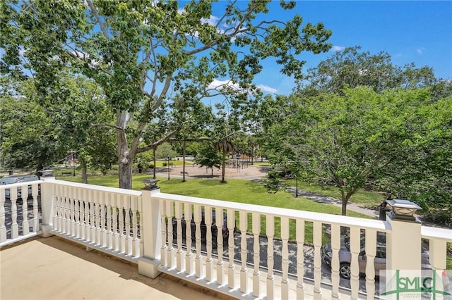 524 E Henry St, Savannah, GA 31401 - view of patio with a balcony and view of scattered trees