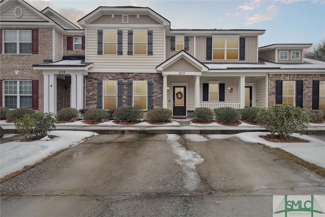 view of front of home with a porch