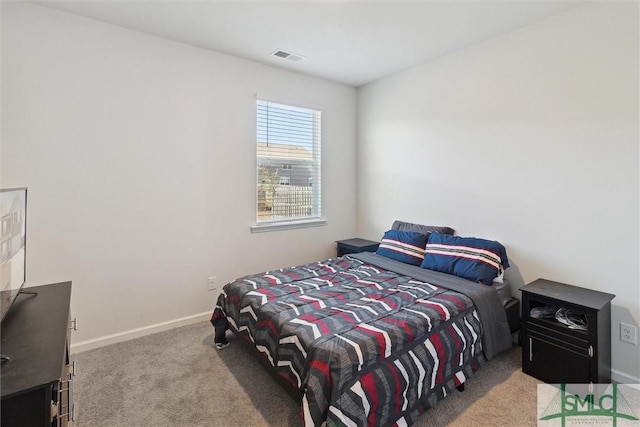 view of carpeted bedroom