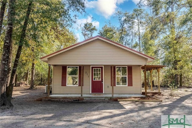 bungalow-style house with a porch