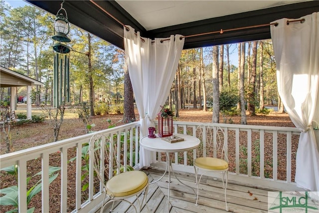 balcony with covered porch