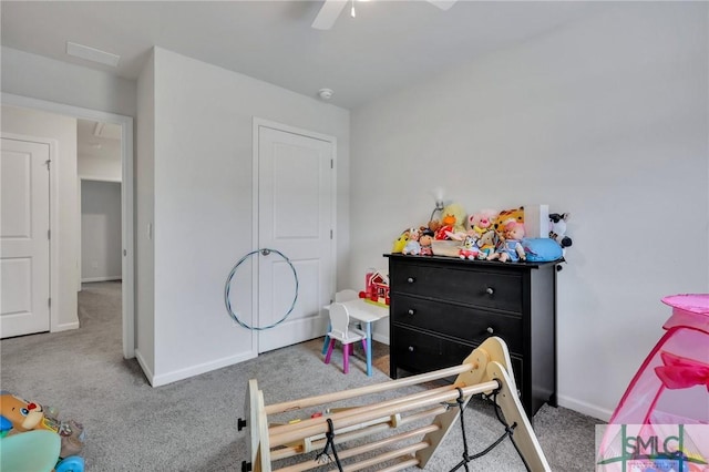 176 Coneflower Rd, Bloomingdale, GA 31302 - bedroom with ceiling fan and carpet floors