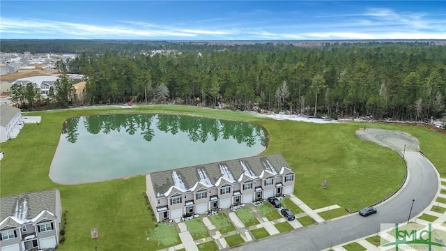 176 Coneflower Rd, Bloomingdale, GA 31302 - bird's eye view featuring a water view