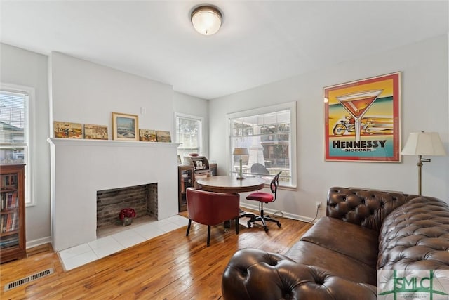 office featuring light hardwood / wood-style flooring