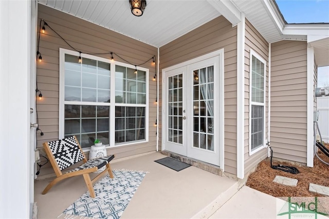 entrance to property with french doors