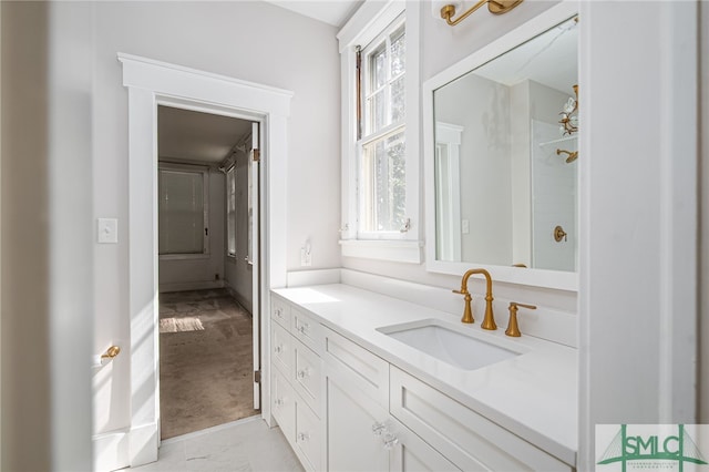 bathroom with vanity