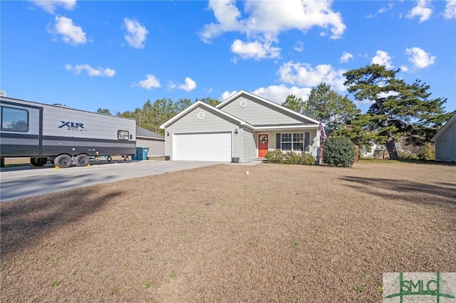 view of front facade featuring a garage