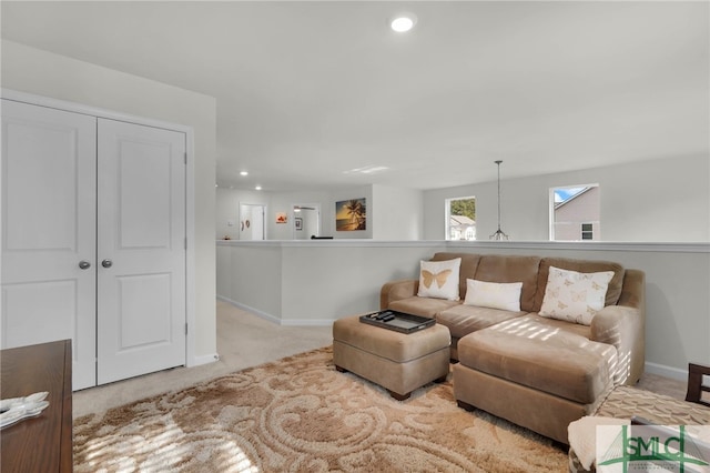 view of carpeted living room