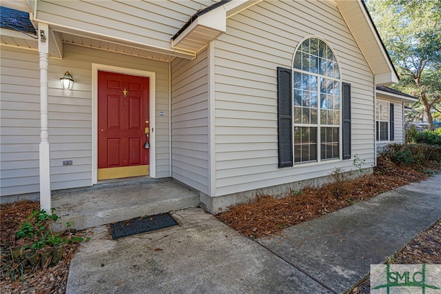 view of doorway to property