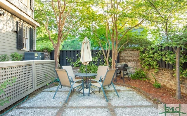 view of patio / terrace with area for grilling