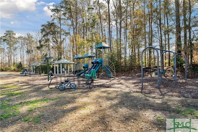 view of jungle gym