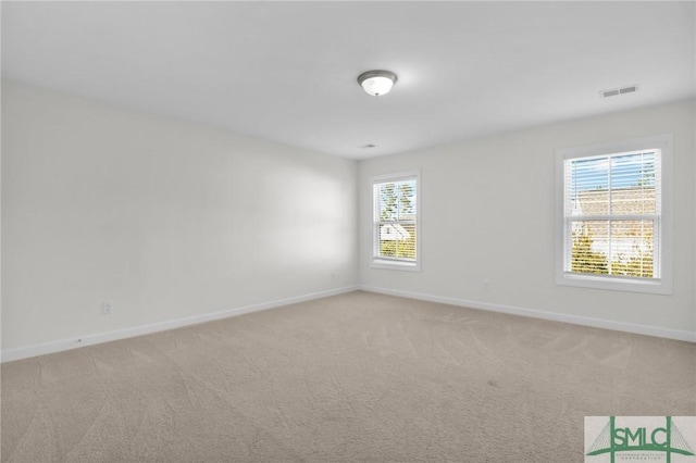 view of carpeted spare room