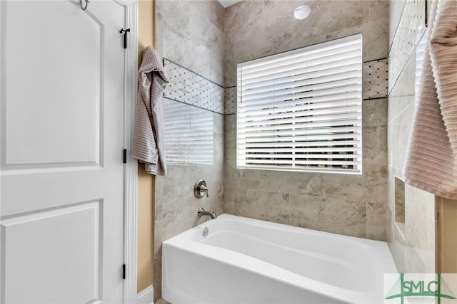 bathroom featuring a bathing tub