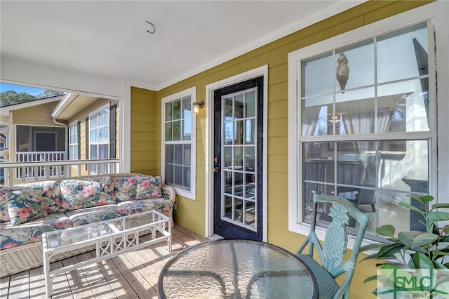 view of sunroom / solarium