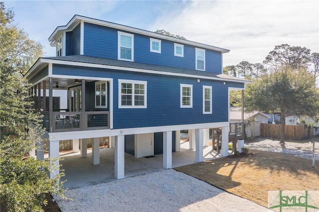 view of rear view of property