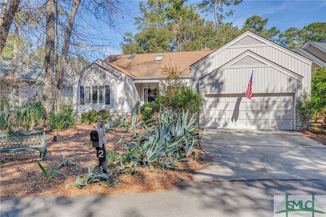 view of front of house featuring a garage