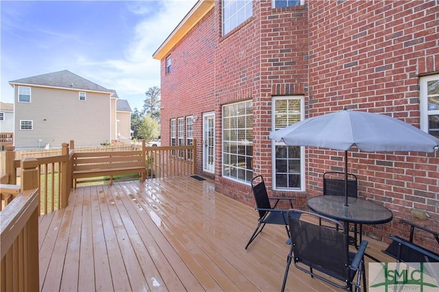 view of wooden terrace