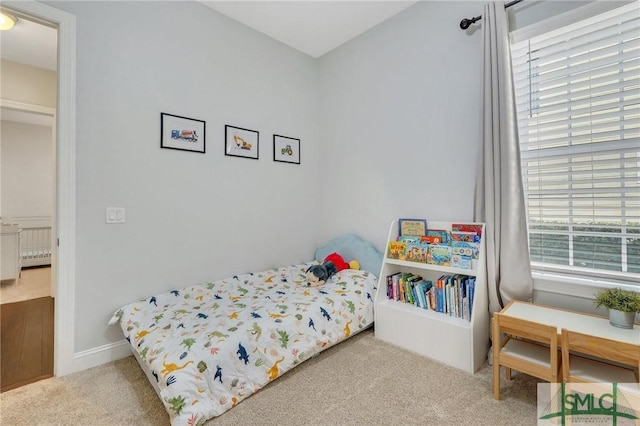 view of carpeted bedroom