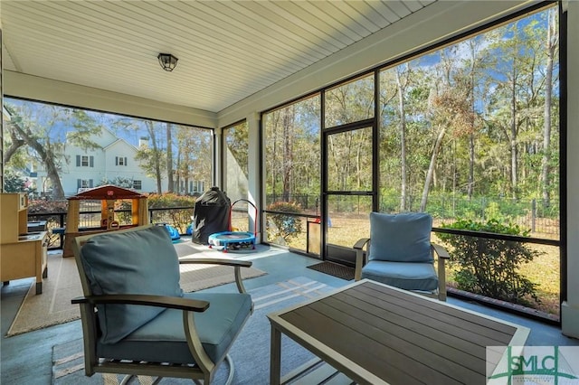 view of sunroom / solarium