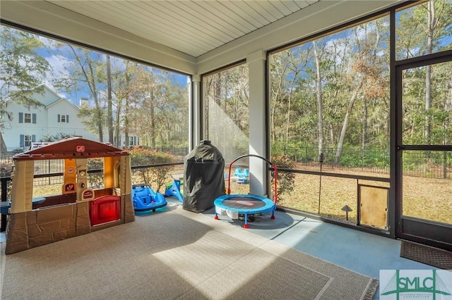 sunroom with a healthy amount of sunlight