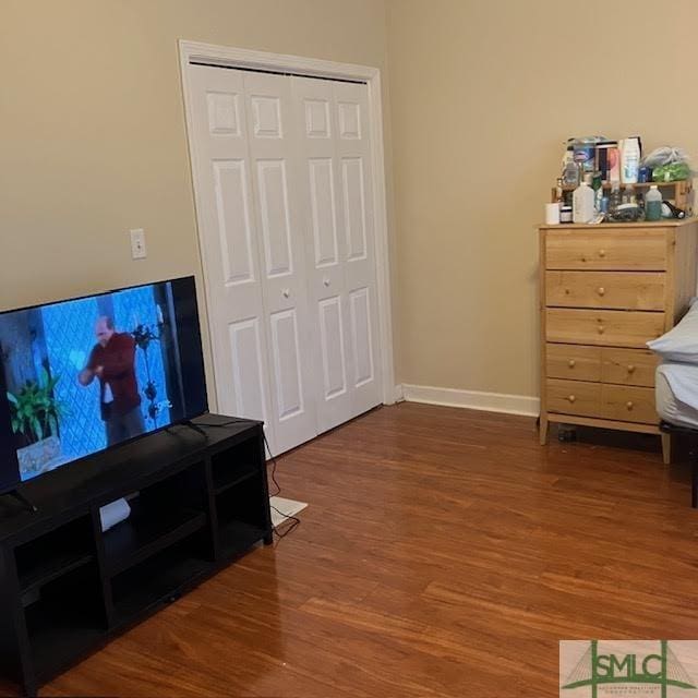 interior space featuring dark hardwood / wood-style floors