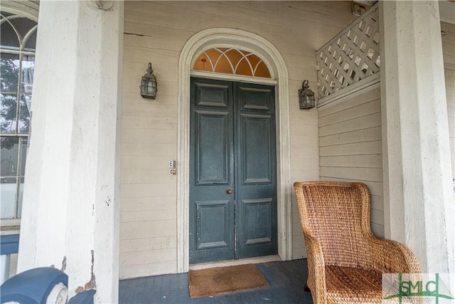 view of doorway to property