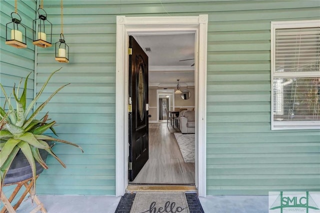 view of doorway to property