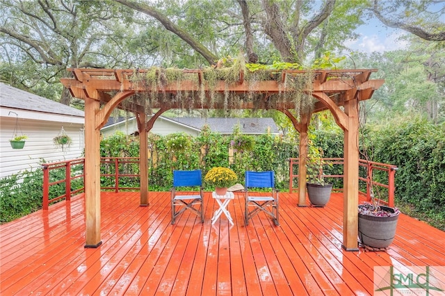 view of wooden deck