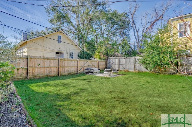 view of yard with a patio