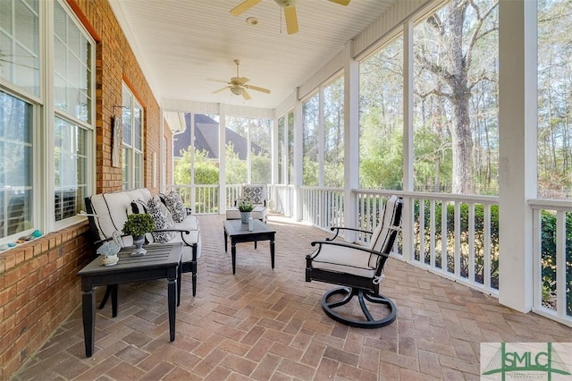 sunroom / solarium with plenty of natural light