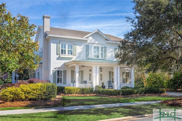 view of front of house with a porch