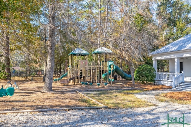 view of jungle gym