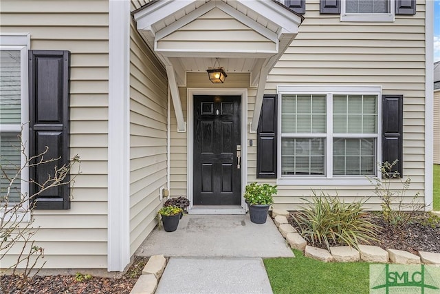 view of doorway to property