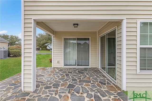 view of patio / terrace featuring central AC unit