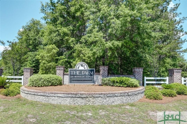 view of community sign