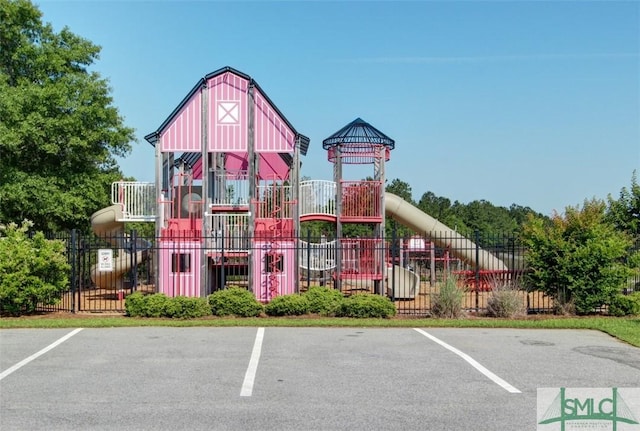 view of jungle gym