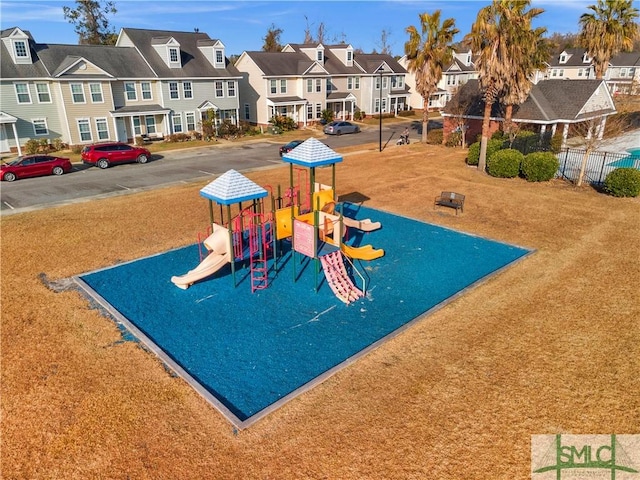 view of jungle gym