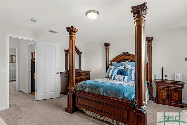 view of carpeted bedroom