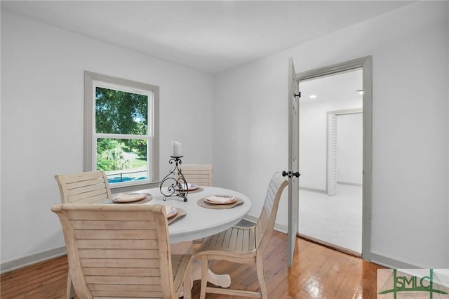 dining room featuring light wood-type flooring