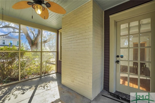 view of sunroom