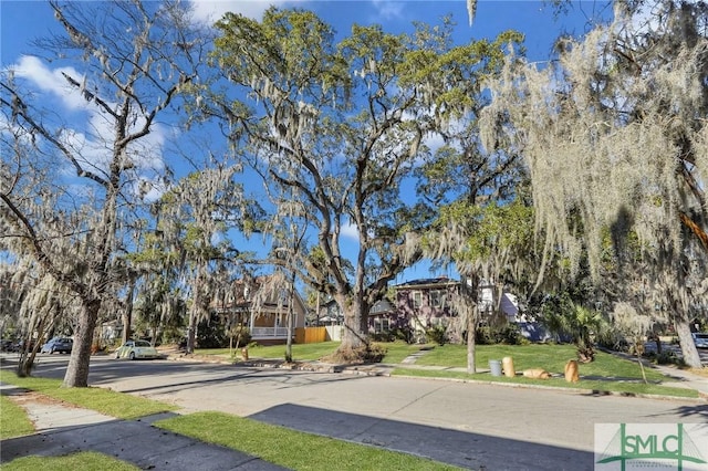 view of home's community with a yard