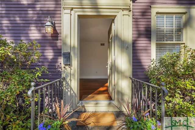 view of doorway to property