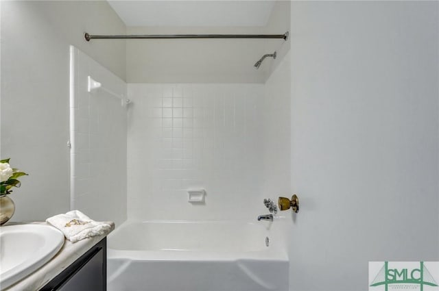 bathroom with  shower combination and vanity