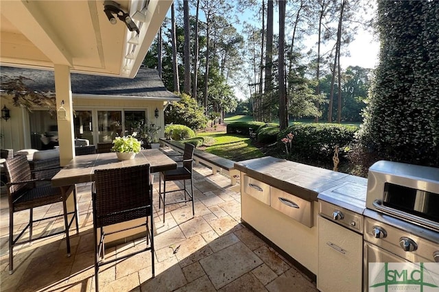 view of patio / terrace with area for grilling