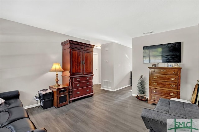 living room featuring hardwood / wood-style flooring